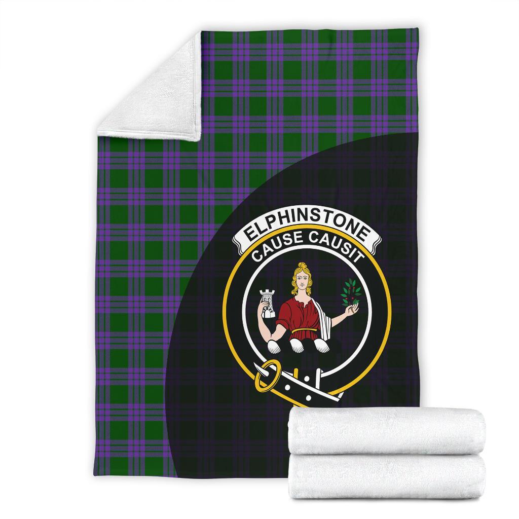 Clan Elphinstone Tartan Crest Blanket Wave Style CZ43 Clan Elphinstone Tartan Today   