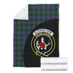 Clan Elphinstone Tartan Crest Blanket Wave Style CZ43 Clan Elphinstone Tartan Today   