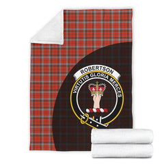 Clan Robertson Weathered Tartan Crest Blanket Wave Style RB52 Clan Robertson Tartan Today   