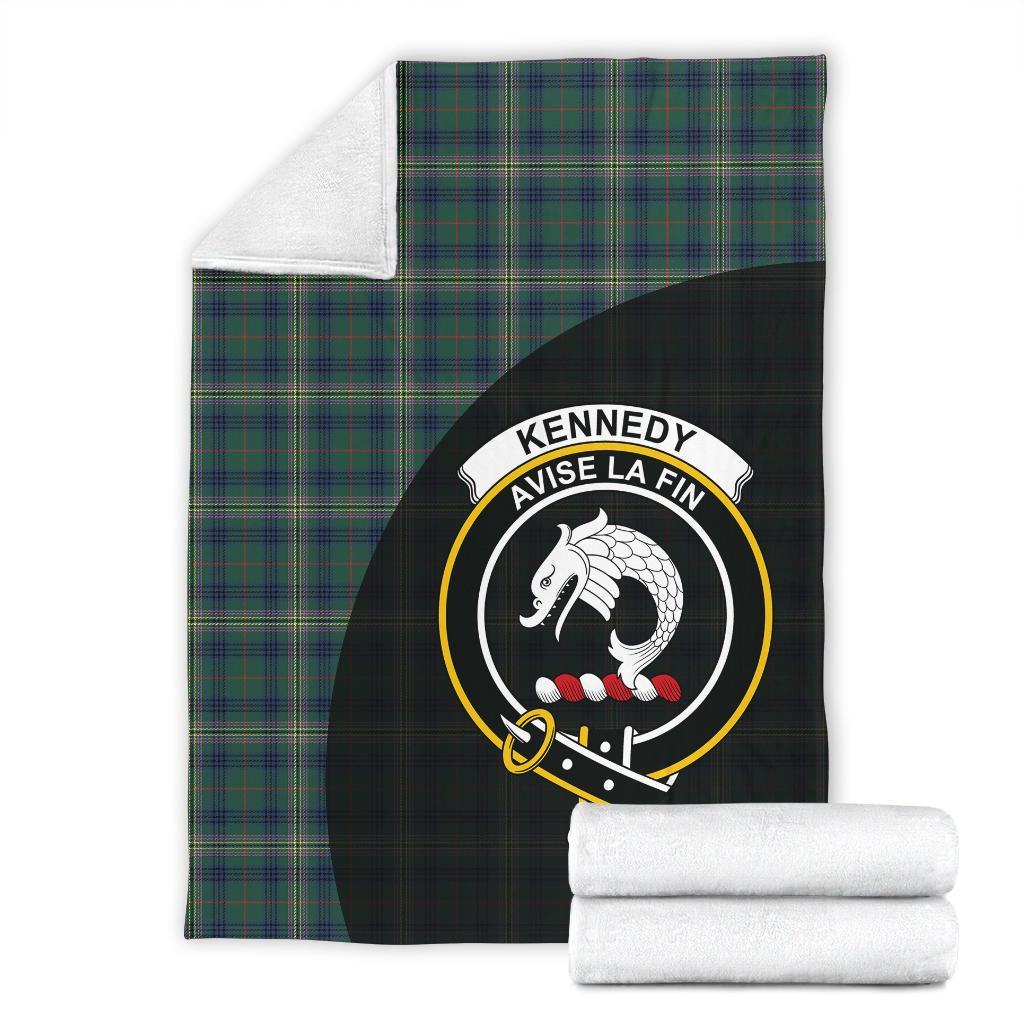 Clan Kennedy Modern Tartan Crest Blanket Wave Style BJ60 Clan Kennedy Tartan Today   