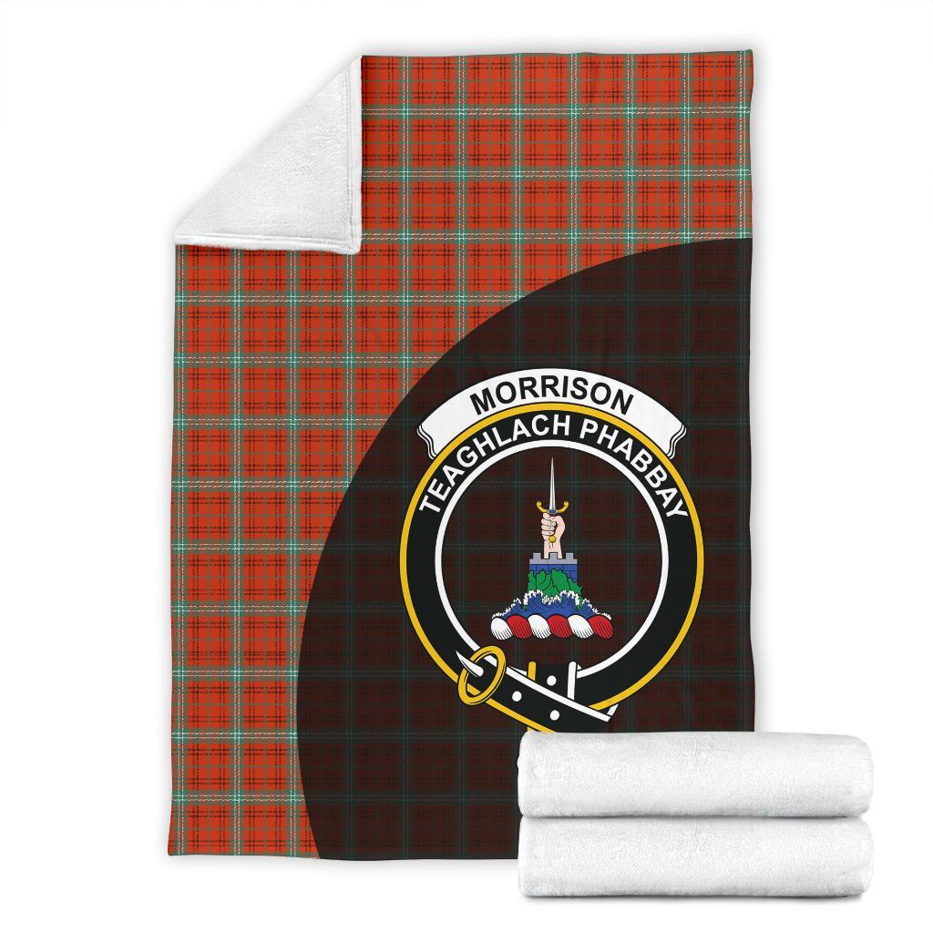 Clan Morrison Red Ancient Tartan Crest Blanket Wave Style JA77 Clan Morrison Tartan Today   