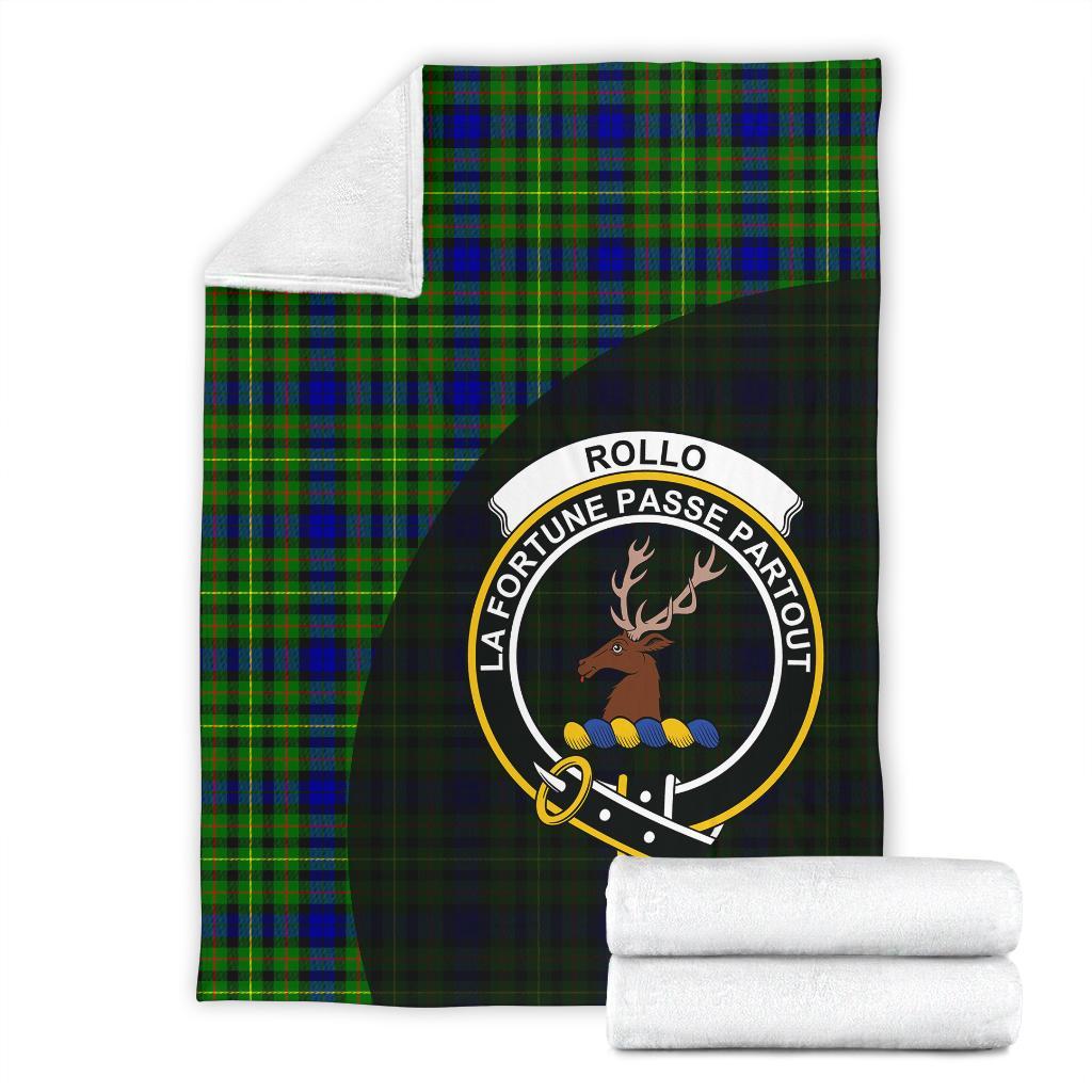 Clan Rollo Modern Tartan Crest Blanket Wave Style FV85 Clan Rollo Tartan Today   