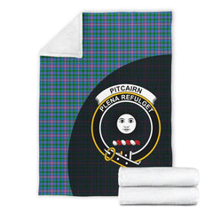 Clan Pitcairn Hunting Tartan Crest Blanket Wave Style LU75 Clan Pitcairn Tartan Today   