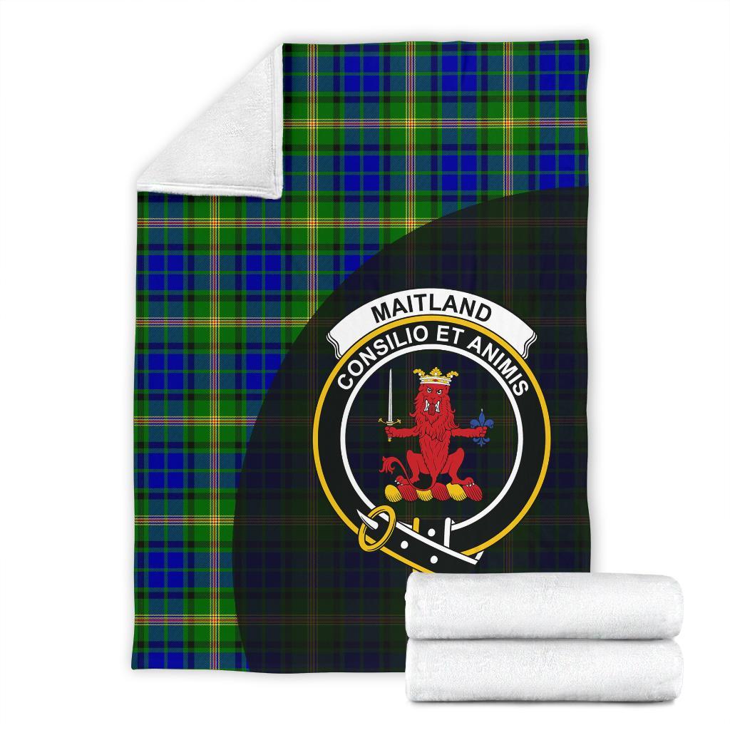 Clan Maitland Tartan Crest Blanket Wave Style NN42 Clan Maitland Tartan Today   