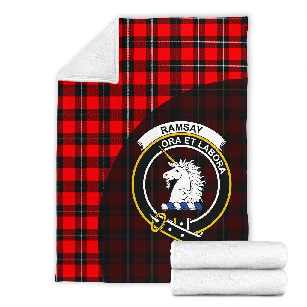 Clan Ramsay Modern Tartan Crest Blanket Wave Style AM71 Clan Ramsay Tartan Today   