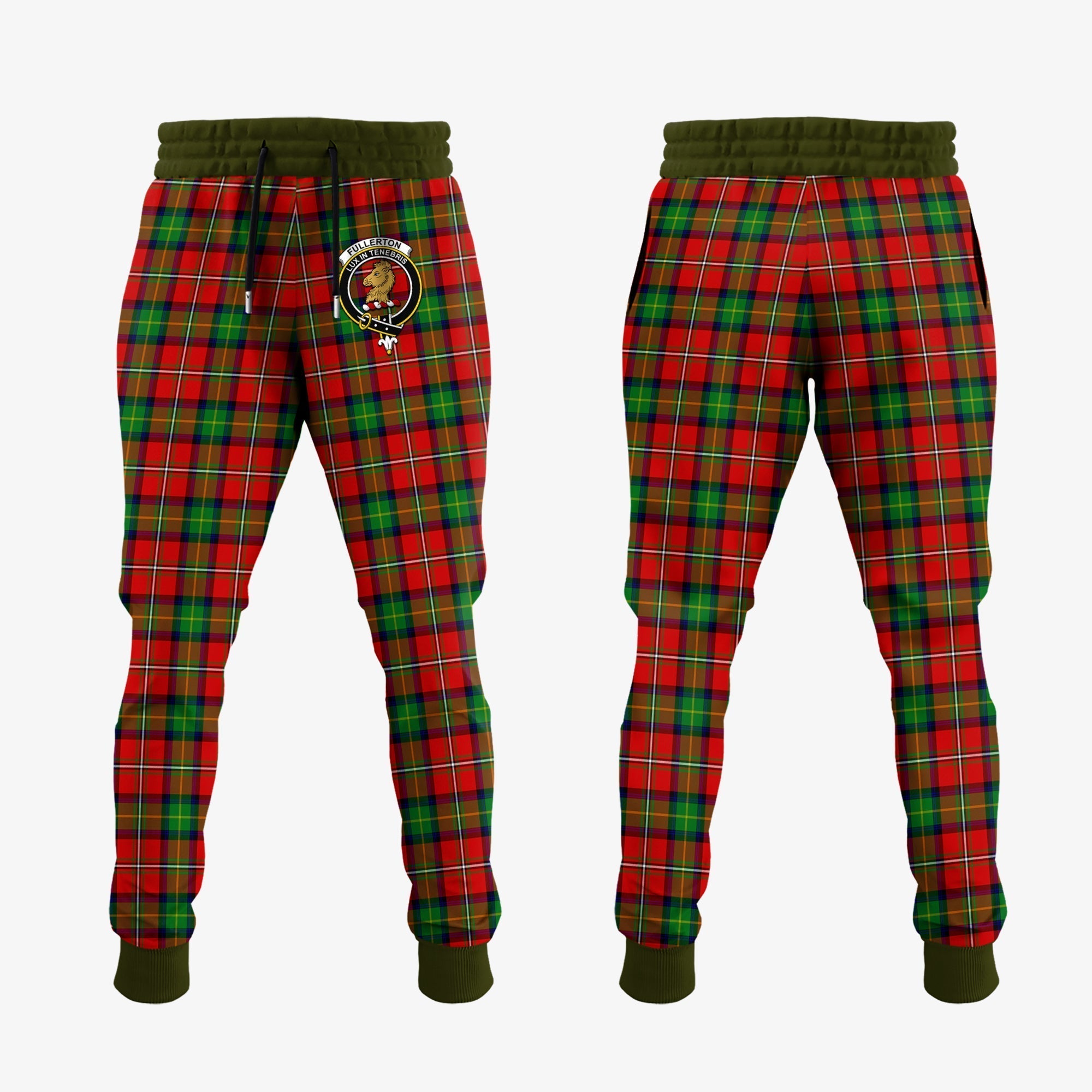 Clan Fullerton Tartan Crest Jogger Sweatpants BX64 Clan Fullarton/Fullerton Tartan Today   