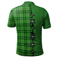 Clan Galloway Tartan Polo Shirt - Lion Rampant And Celtic Thistle Style IG22 Galloway Tartan Tartan Polo   