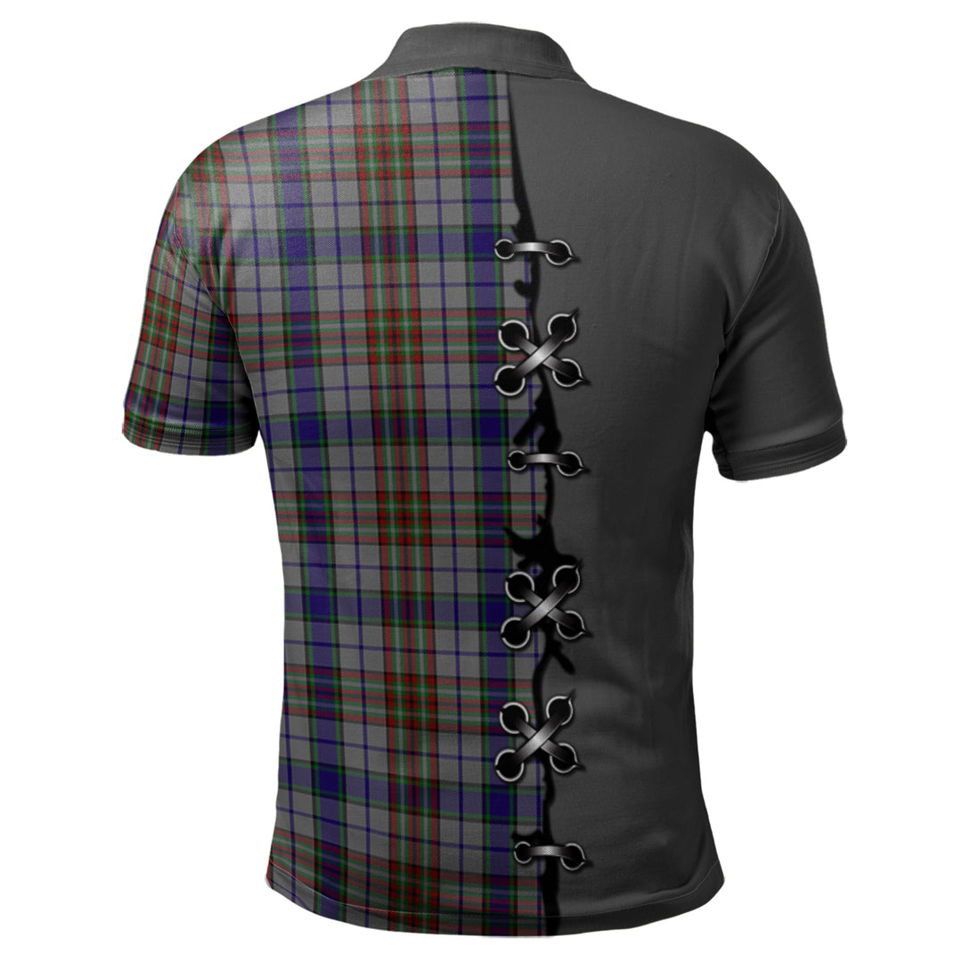 Clan Gayre Hunting Tartan Polo Shirt - Lion Rampant And Celtic Thistle Style XP16 Gayre Hunting Tartan Tartan Polo   