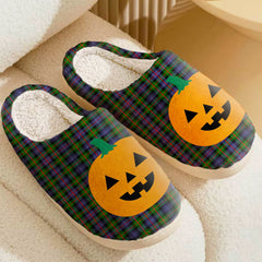 Clan Murray of Atholl Modern Tartan Halloween Pumpkin Slippers, Fluffy Spooky Slippers MR59 Murray of Atholl Modern Tartan Tartan Halloween   