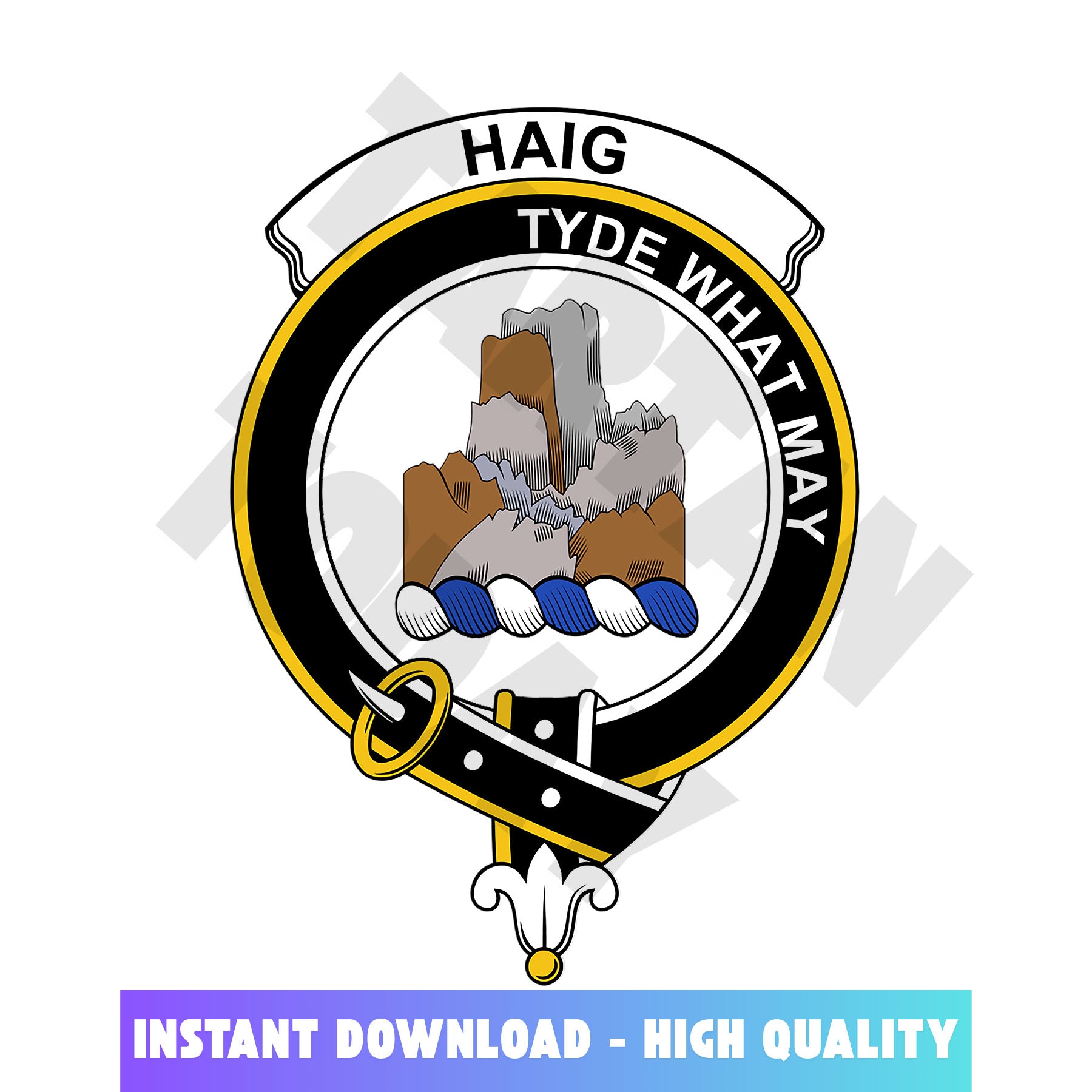 Clan Haig Tartan Crest, Badges, Heraldry, Clans, Family Scotland PNG, Digital ClipArt High Quality UC39 Haig Tartan Tartan Today