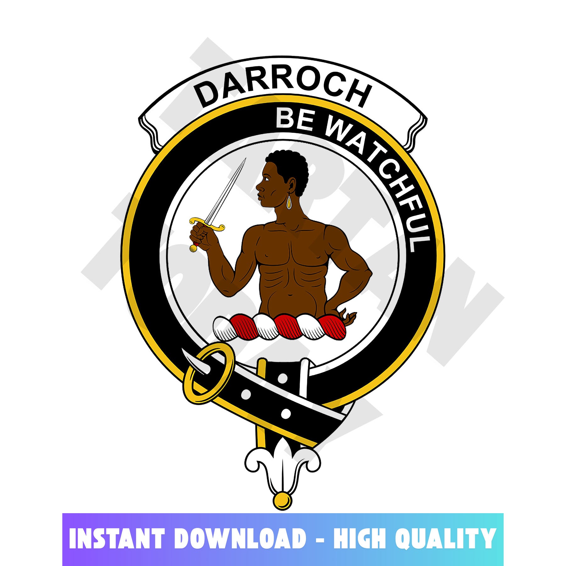 Clan Darroch (Gourock) Tartan Crest, Badges, Heraldry, Clans, Family Scotland PNG, Digital ClipArt High Quality CN57 Darroch (Gourock) Tartan Tartan Today