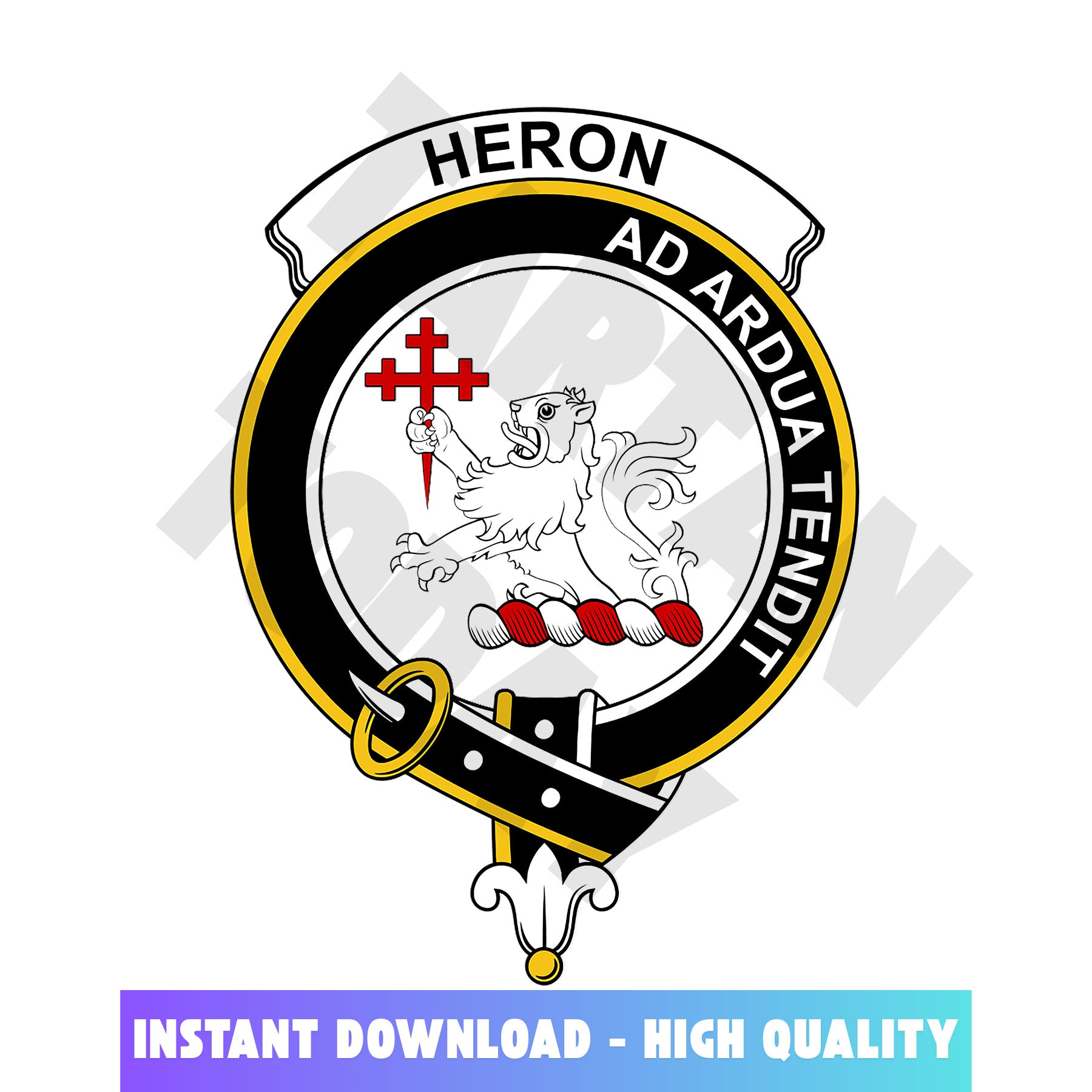 Clan Heron Tartan Crest, Badges, Heraldry, Clans, Family Scotland PNG, Digital ClipArt High Quality FJ75 Heron Tartan Tartan Today