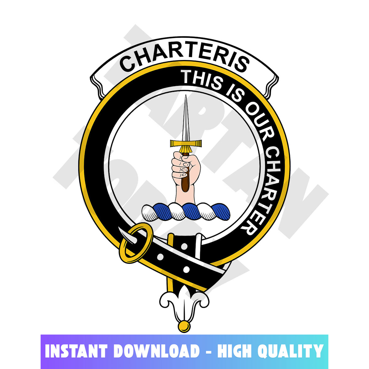 Clan Charteris (Earl of Wemyss) Tartan Crest, Badges, Heraldry, Clans, Family Scotland PNG, Digital ClipArt High Quality AQ71 Charteris (Earl of Wemyss) Tartan Tartan Today