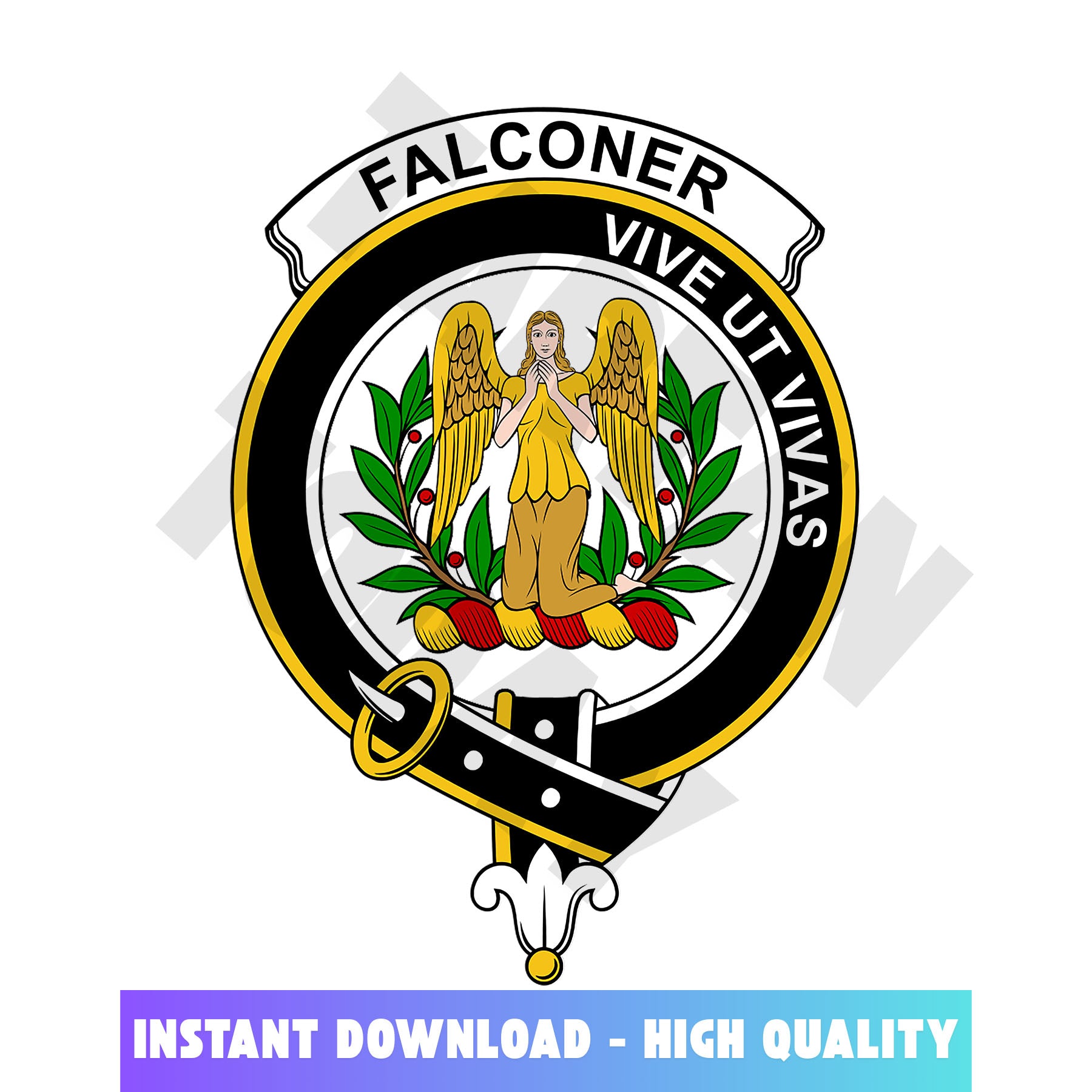 Clan Falconer Tartan Crest, Badges, Heraldry, Clans, Family Scotland PNG, Digital ClipArt High Quality BT19 Falconer Tartan Tartan Today