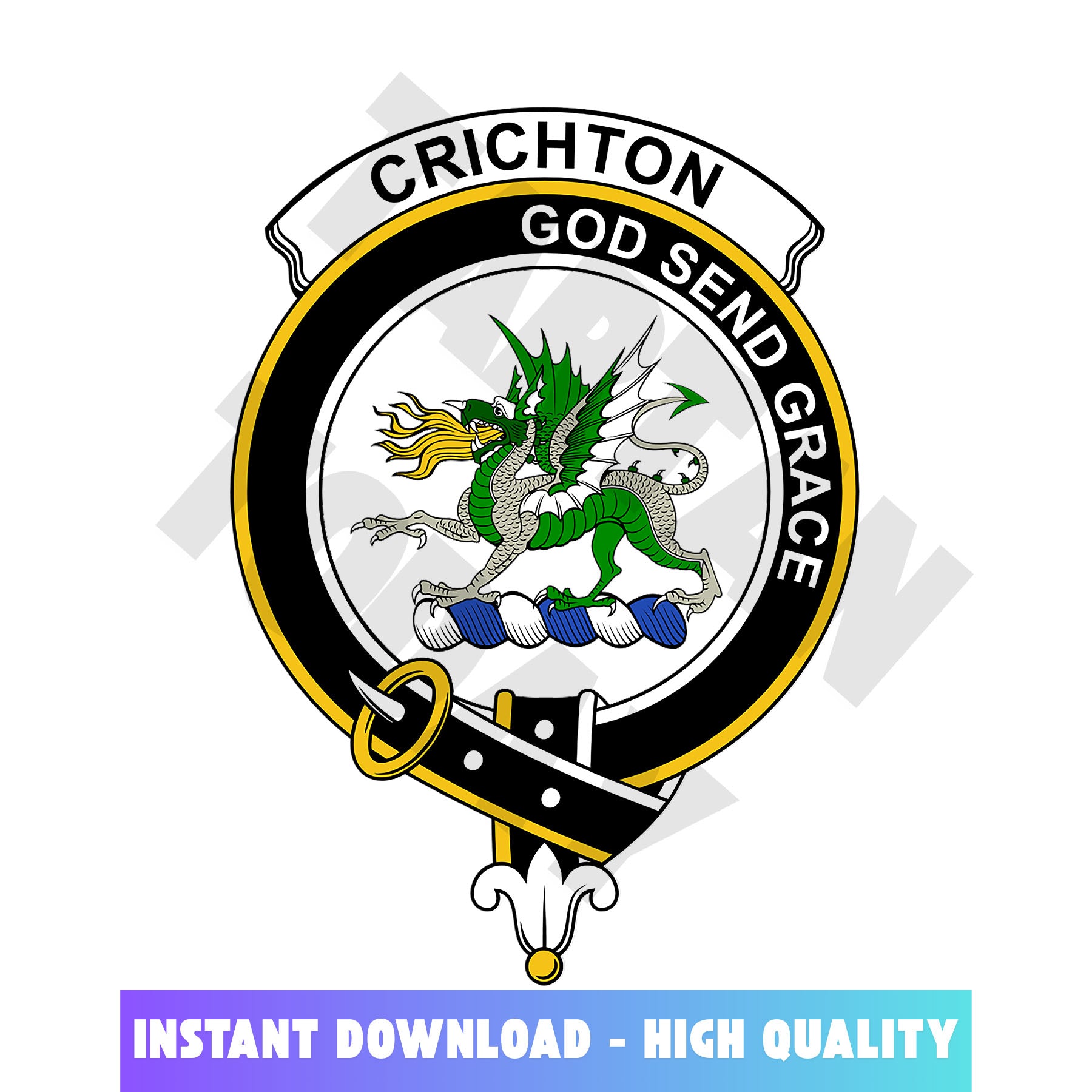 Clan Crichton Tartan Crest, Badges, Heraldry, Clans, Family Scotland PNG, Digital ClipArt High Quality BT83 Crichton Tartan Tartan Today