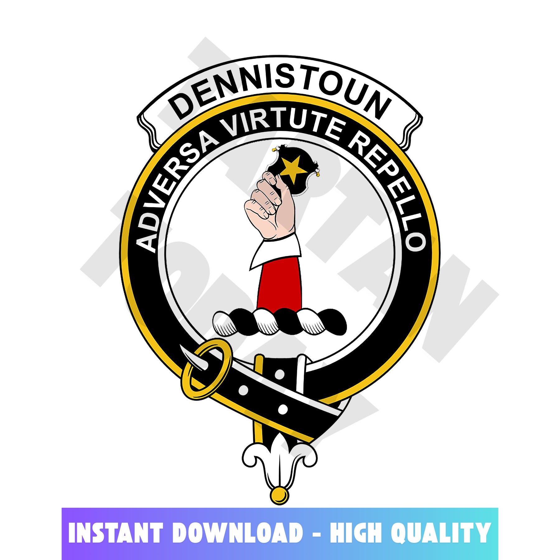 Clan Dennistoun Tartan Crest, Badges, Heraldry, Clans, Family Scotland PNG, Digital ClipArt High Quality FK75 Dennistoun Tartan Tartan Today