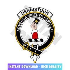 Clan Dennistoun Tartan Crest, Badges, Heraldry, Clans, Family Scotland PNG, Digital ClipArt High Quality FK75 Dennistoun Tartan Tartan Today