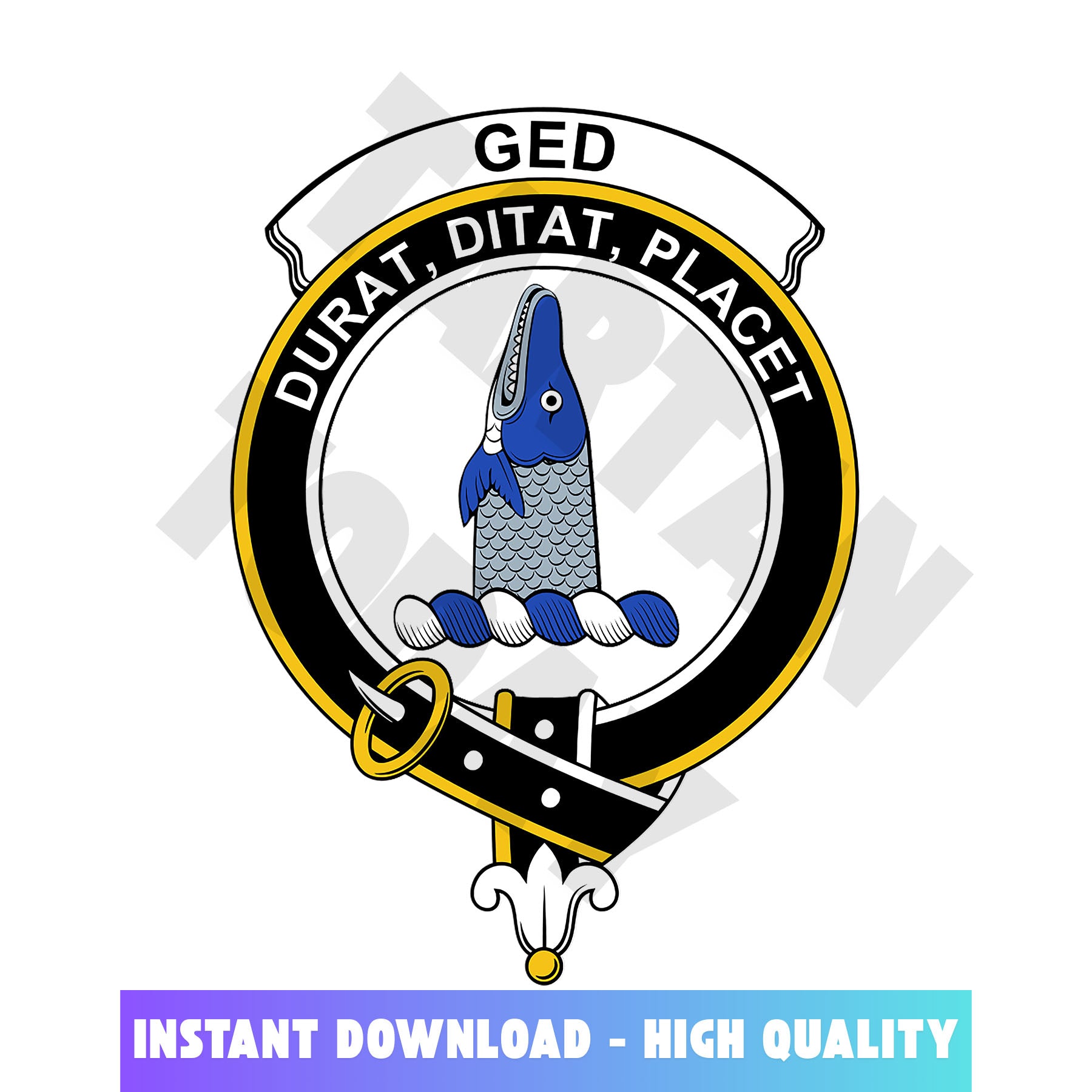 Clan Ged Tartan Crest, Badges, Heraldry, Clans, Family Scotland PNG, Digital ClipArt High Quality BT31 Ged Tartan Tartan Today