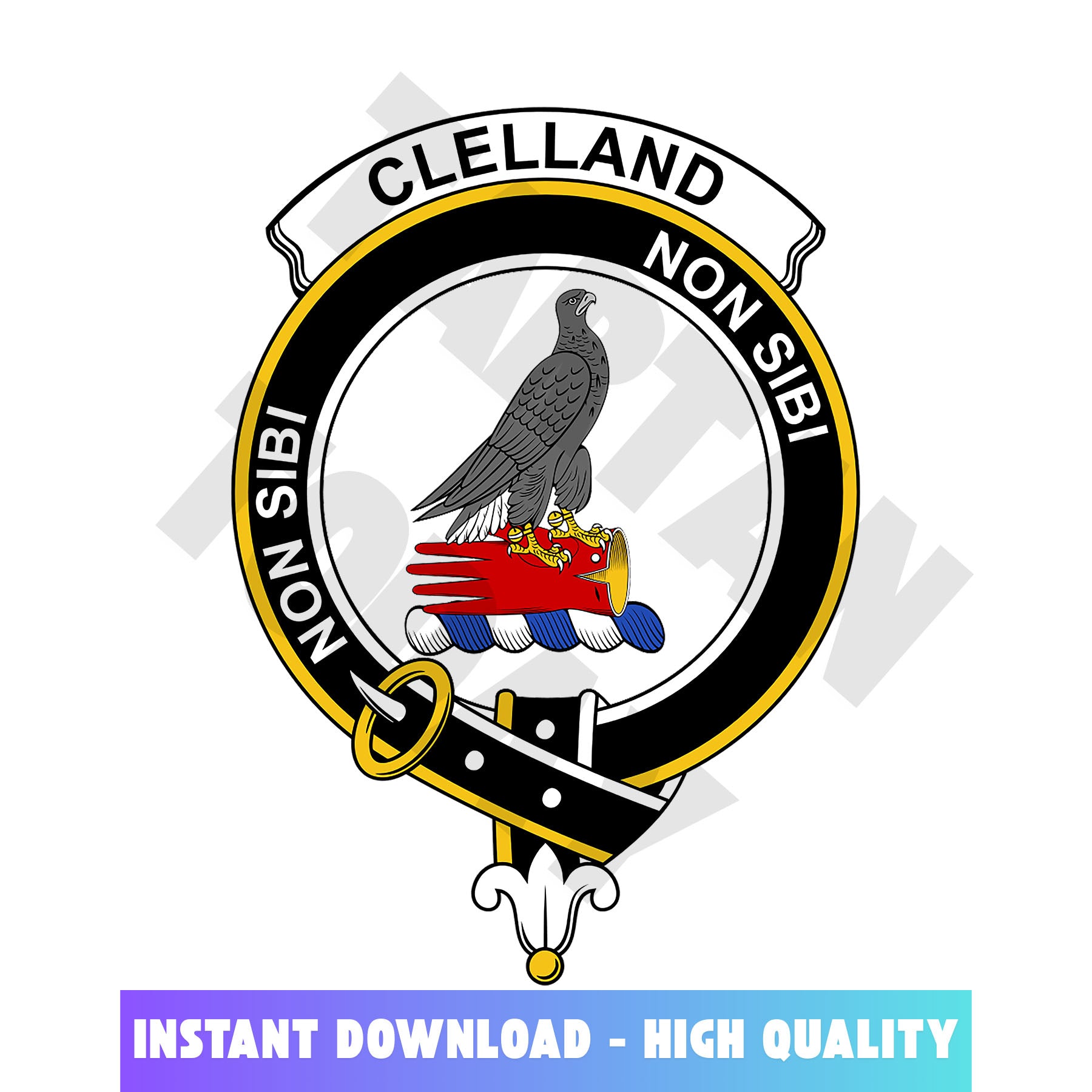 Clan Clelland Tartan Crest, Badges, Heraldry, Clans, Family Scotland PNG, Digital ClipArt High Quality EL38 Clelland Tartan Tartan Today