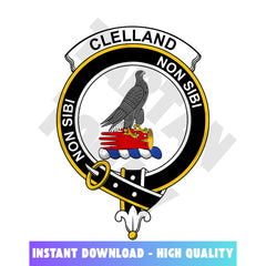 Clan Clelland Tartan Crest, Badges, Heraldry, Clans, Family Scotland PNG, Digital ClipArt High Quality EL38 Clelland Tartan Tartan Today