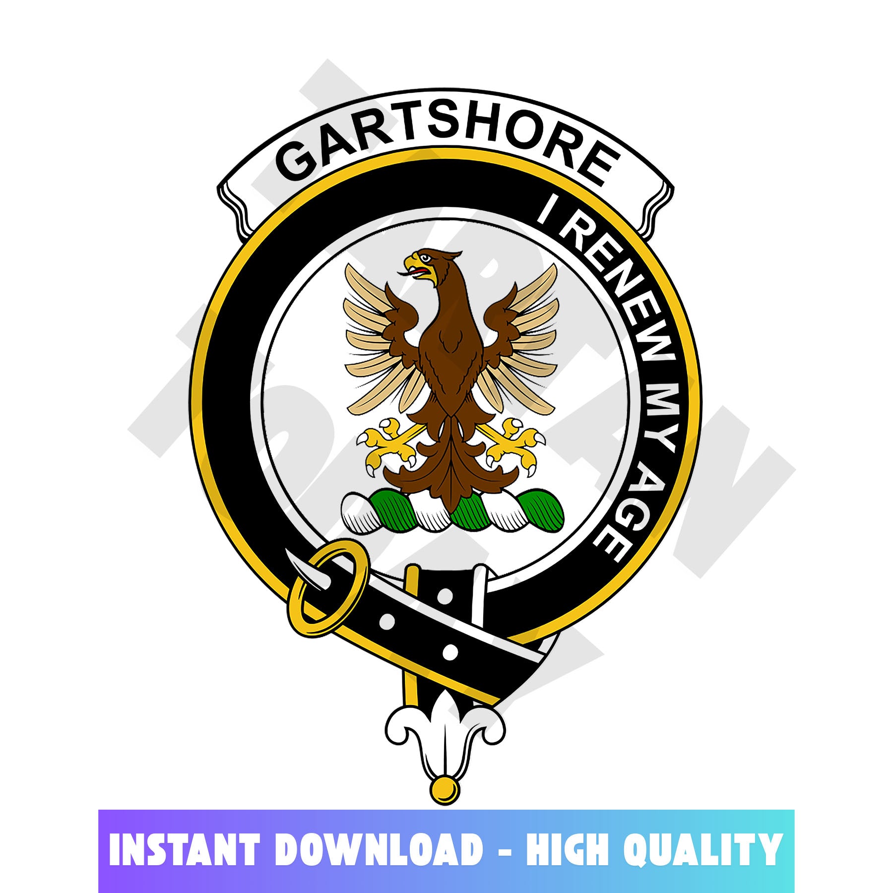 Clan Gartshore Tartan Crest, Badges, Heraldry, Clans, Family Scotland PNG, Digital ClipArt High Quality UN46 Gartshore Tartan Tartan Today