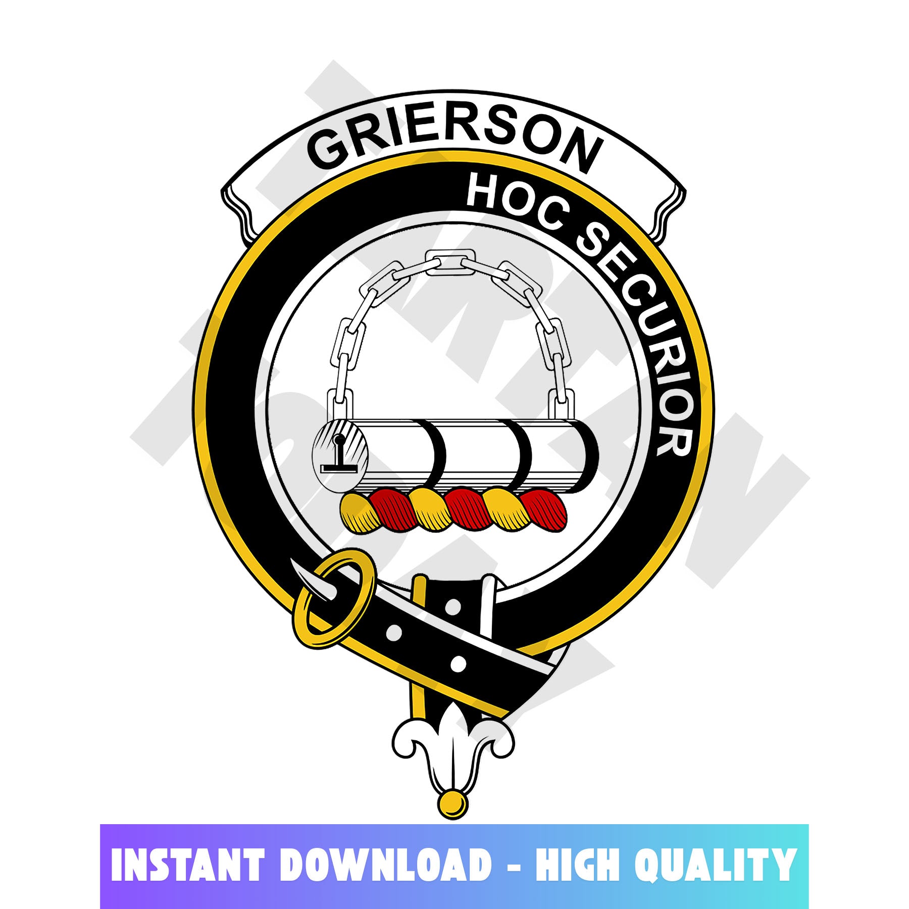 Clan Grierson Tartan Crest, Badges, Heraldry, Clans, Family Scotland PNG, Digital ClipArt High Quality SN66 Grierson Tartan Tartan Today