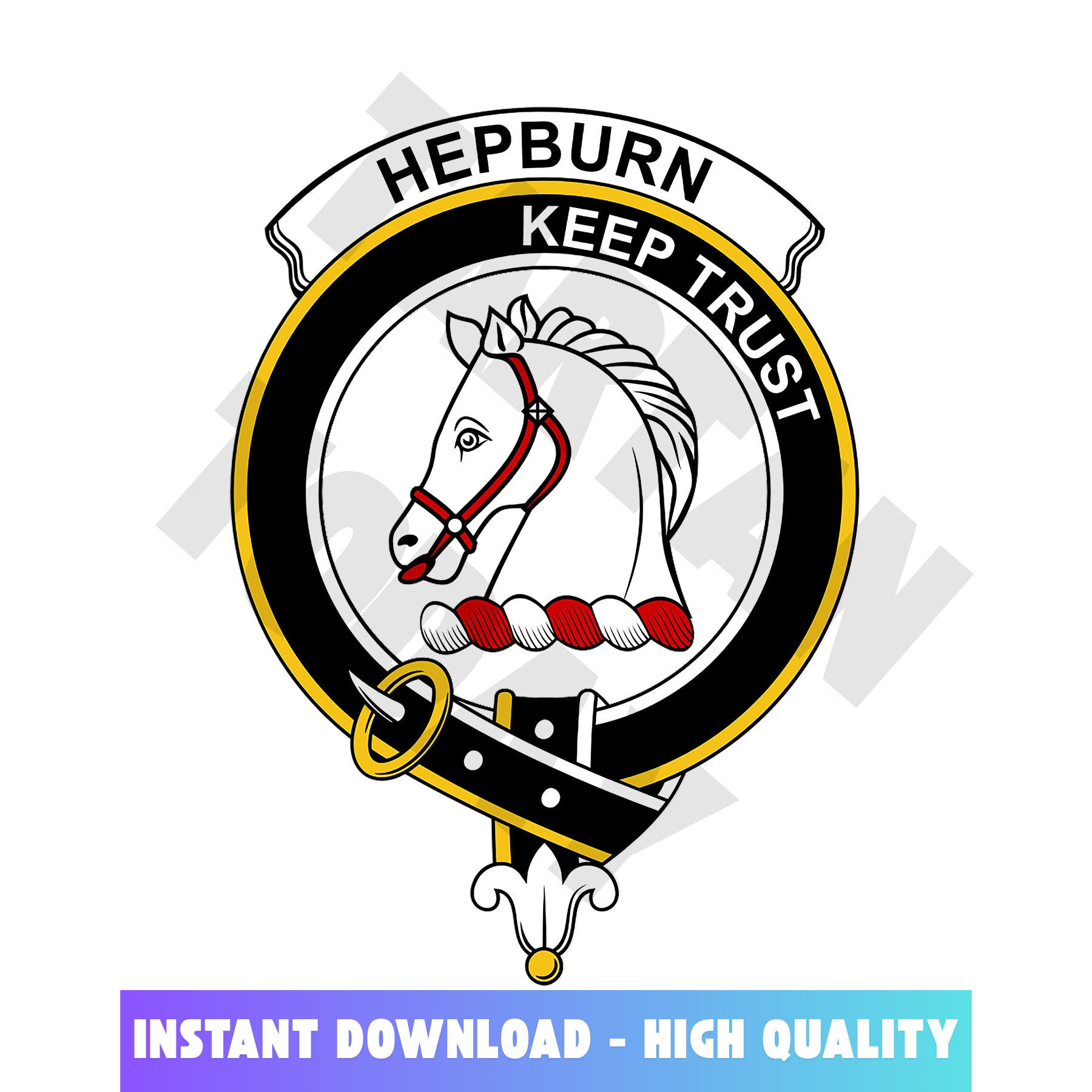 Clan Hepburn Tartan Crest, Badges, Heraldry, Clans, Family Scotland PNG, Digital ClipArt High Quality DK62 Hepburn Tartan Tartan Today