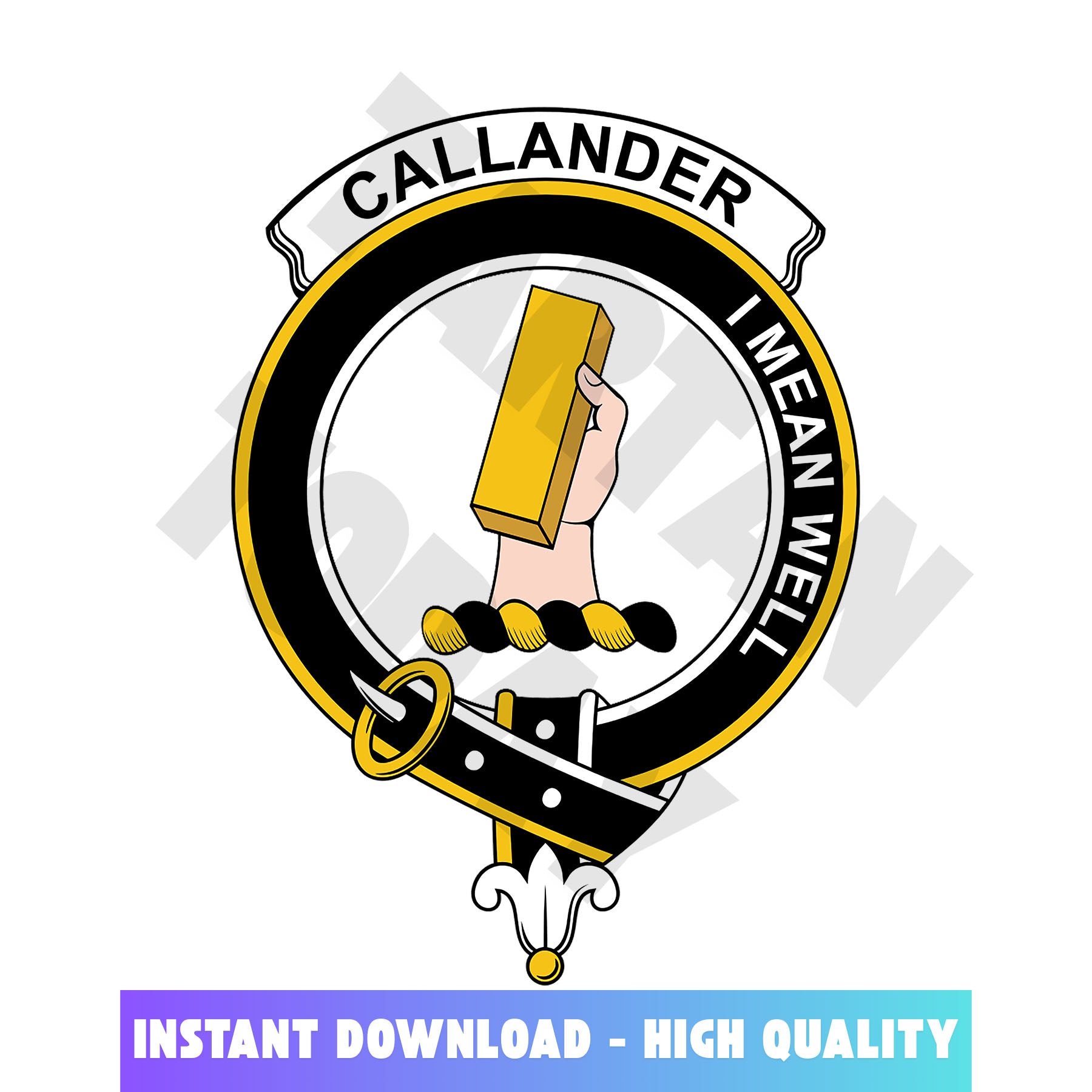 Clan Callander Tartan Crest, Badges, Heraldry, Clans, Family Scotland PNG, Digital ClipArt High Quality IC59 Callander Tartan Tartan Today