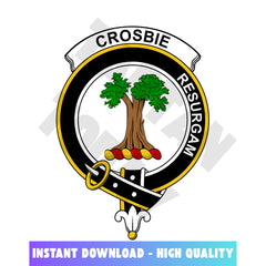 Clan Crosbie (or Crosby) Tartan Crest, Badges, Heraldry, Clans, Family Scotland PNG, Digital ClipArt High Quality YF14 Crosbie (or Crosby) Tartan Tartan Today