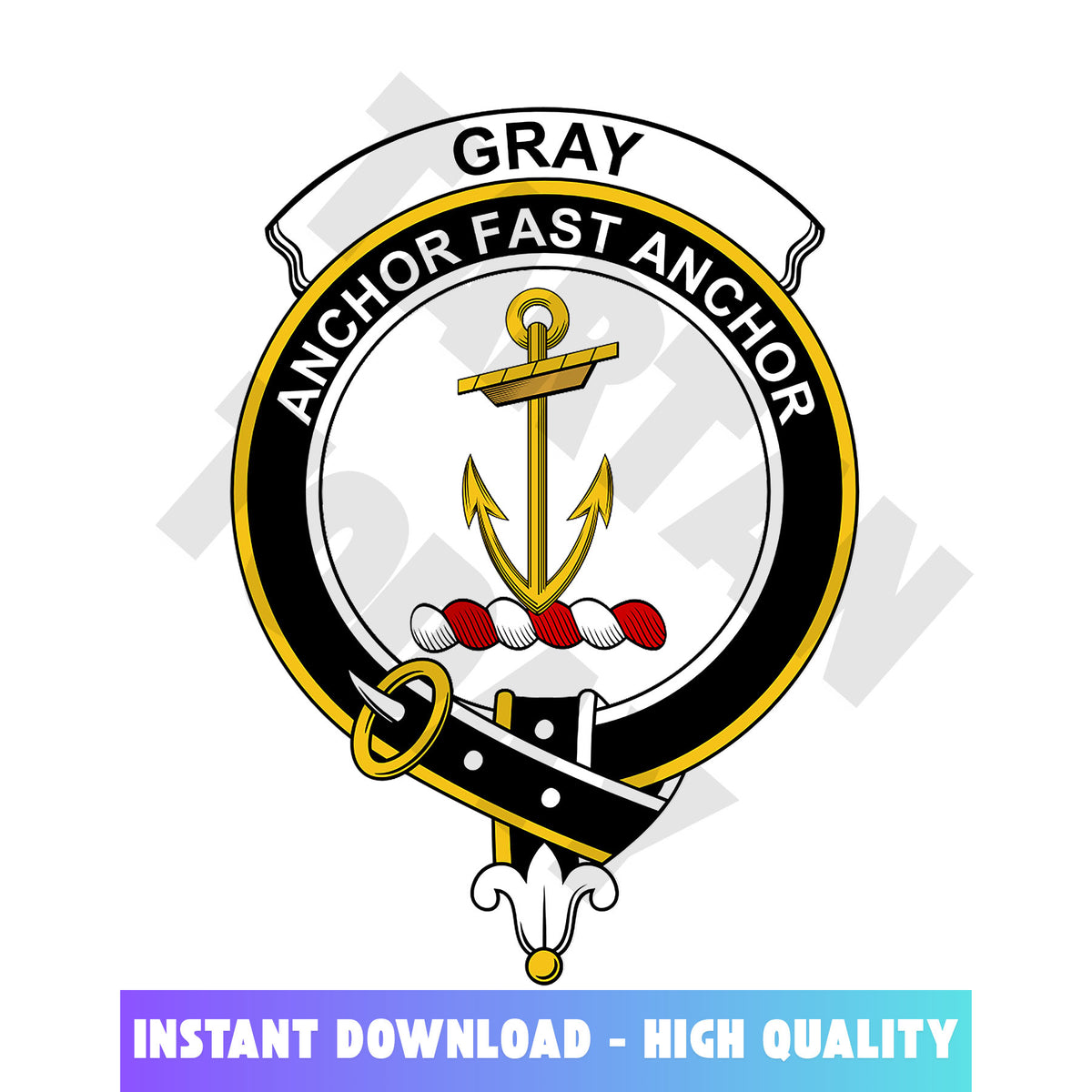 Clan Gray Tartan Crest, Badges, Heraldry, Clans, Family Scotland PNG, Digital ClipArt High Quality WG94 Gray Tartan Tartan Today