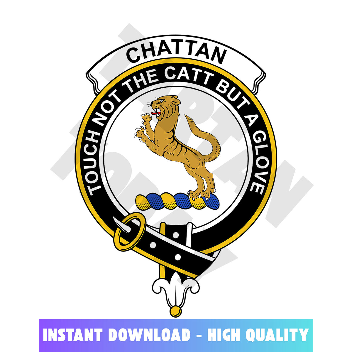 Clan Chattan Tartan Crest, Badges, Heraldry, Clans, Family Scotland PNG, Digital ClipArt High Quality GM12 Chattan Tartan Tartan Today