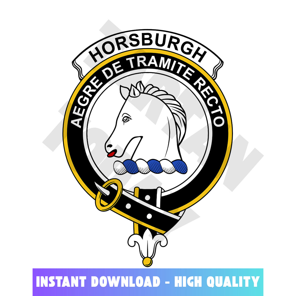 Clan Horsburgh Tartan Crest, Badges, Heraldry, Clans, Family Scotland PNG, Digital ClipArt High Quality YW82 Horsburgh Tartan Tartan Today