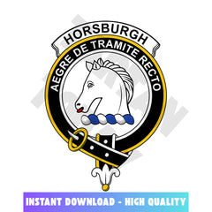 Clan Horsburgh Tartan Crest, Badges, Heraldry, Clans, Family Scotland PNG, Digital ClipArt High Quality YW82 Horsburgh Tartan Tartan Today