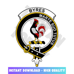 Clan Byres Tartan Crest, Badges, Heraldry, Clans, Family Scotland PNG, Digital ClipArt High Quality GK64 Byres Tartan Tartan Today