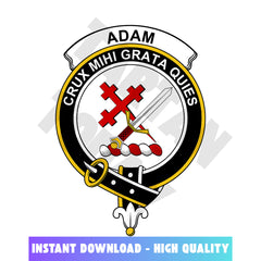 Clan Adam Tartan Crest, Badges, Heraldry, Clans, Family Scotland PNG, Digital ClipArt High Quality WD98 Adam Tartan Tartan Today