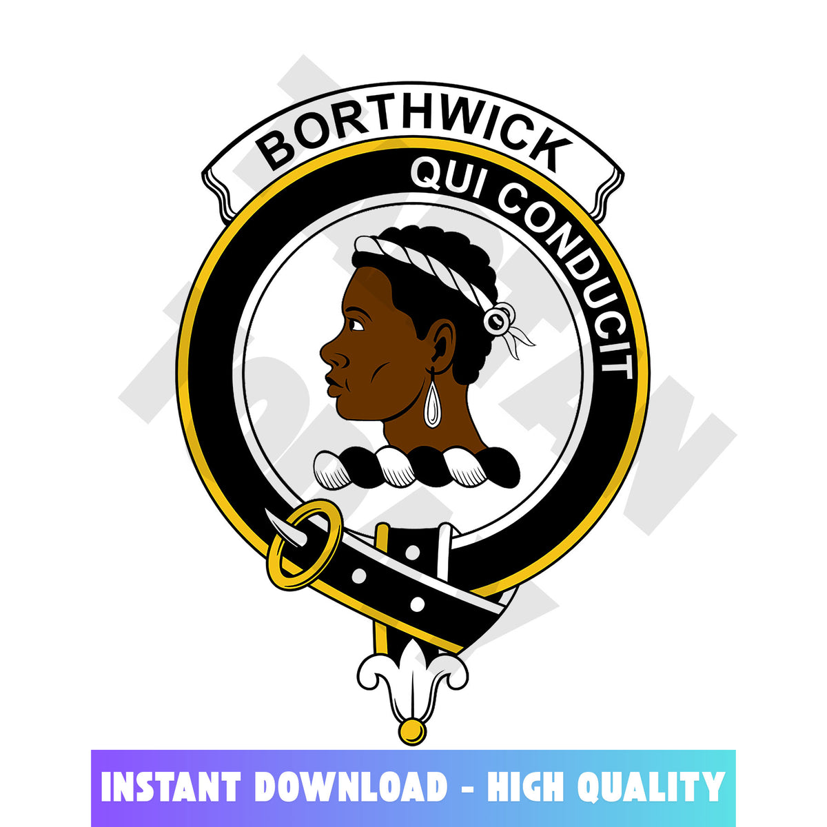 Clan Borthwick Tartan Crest, Badges, Heraldry, Clans, Family Scotland PNG, Digital ClipArt High Quality PT84 Borthwick Tartan Tartan Today