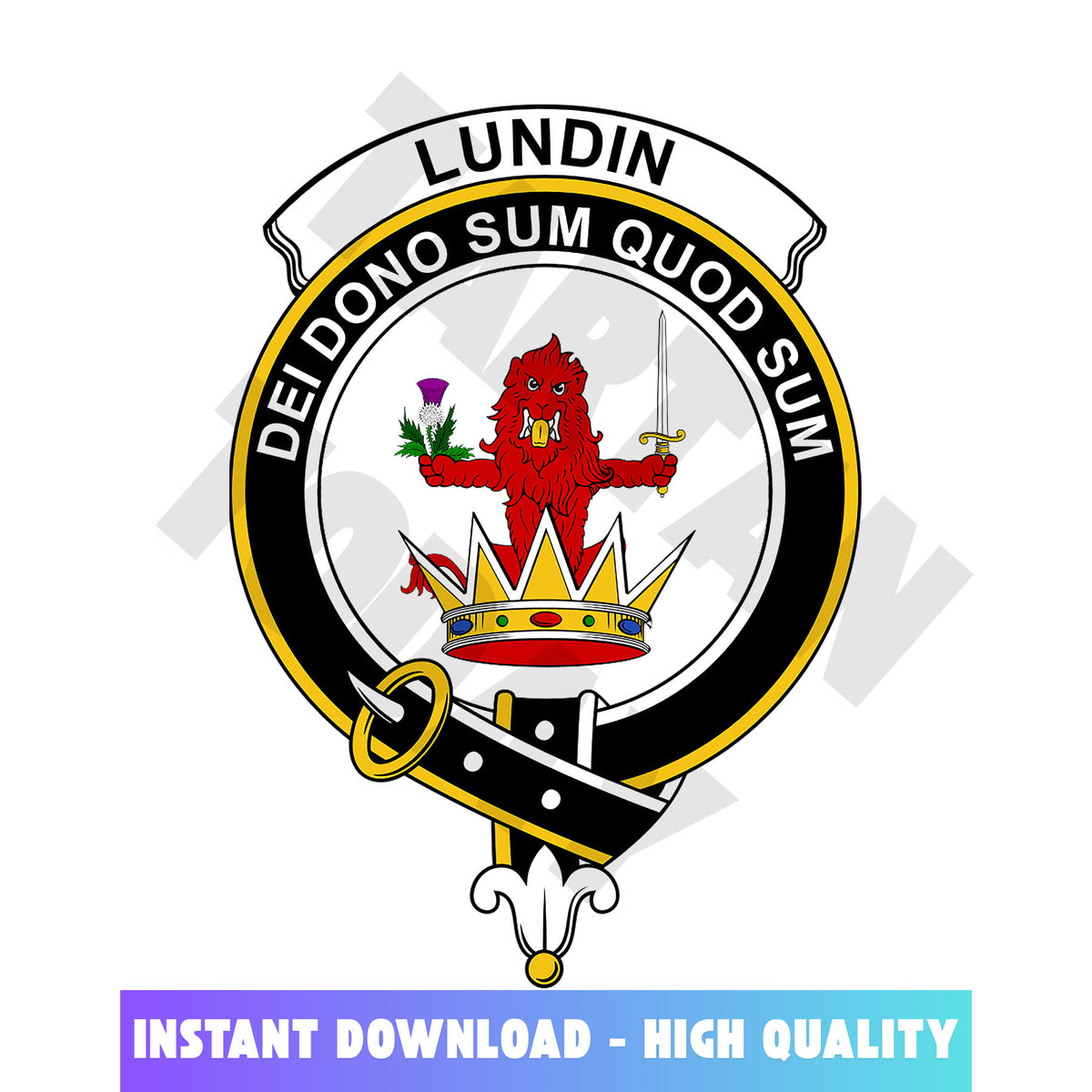 Clan Lundin Tartan Crest, Badges, Heraldry, Clans, Family Scotland PNG, Digital ClipArt High Quality RE28 Lundin Tartan Tartan Today