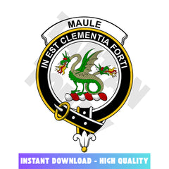 Clan Maule Tartan Crest, Badges, Heraldry, Clans, Family Scotland PNG, Digital ClipArt High Quality KA20 Maule Tartan Tartan Today