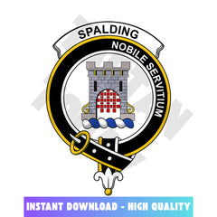 Clan Spalding Tartan Crest, Badges, Heraldry, Clans, Family Scotland PNG, Digital ClipArt High Quality QY38 Spalding Tartan Tartan Today