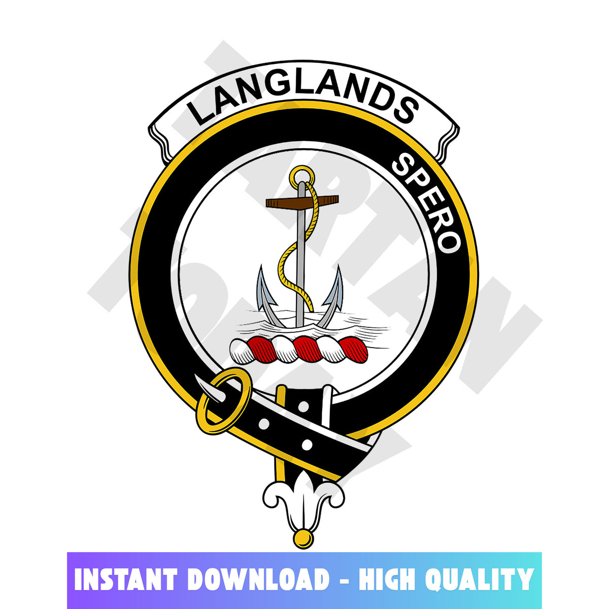 Clan Langlands Tartan Crest, Badges, Heraldry, Clans, Family Scotland PNG, Digital ClipArt High Quality FC25 Langlands Tartan Tartan Today