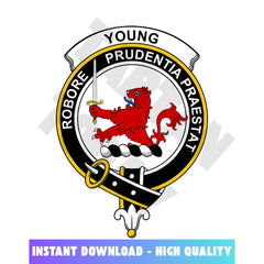 Clan Young Tartan Crest, Badges, Heraldry, Clans, Family Scotland PNG, Digital ClipArt High Quality HY42 Young Tartan Tartan Today