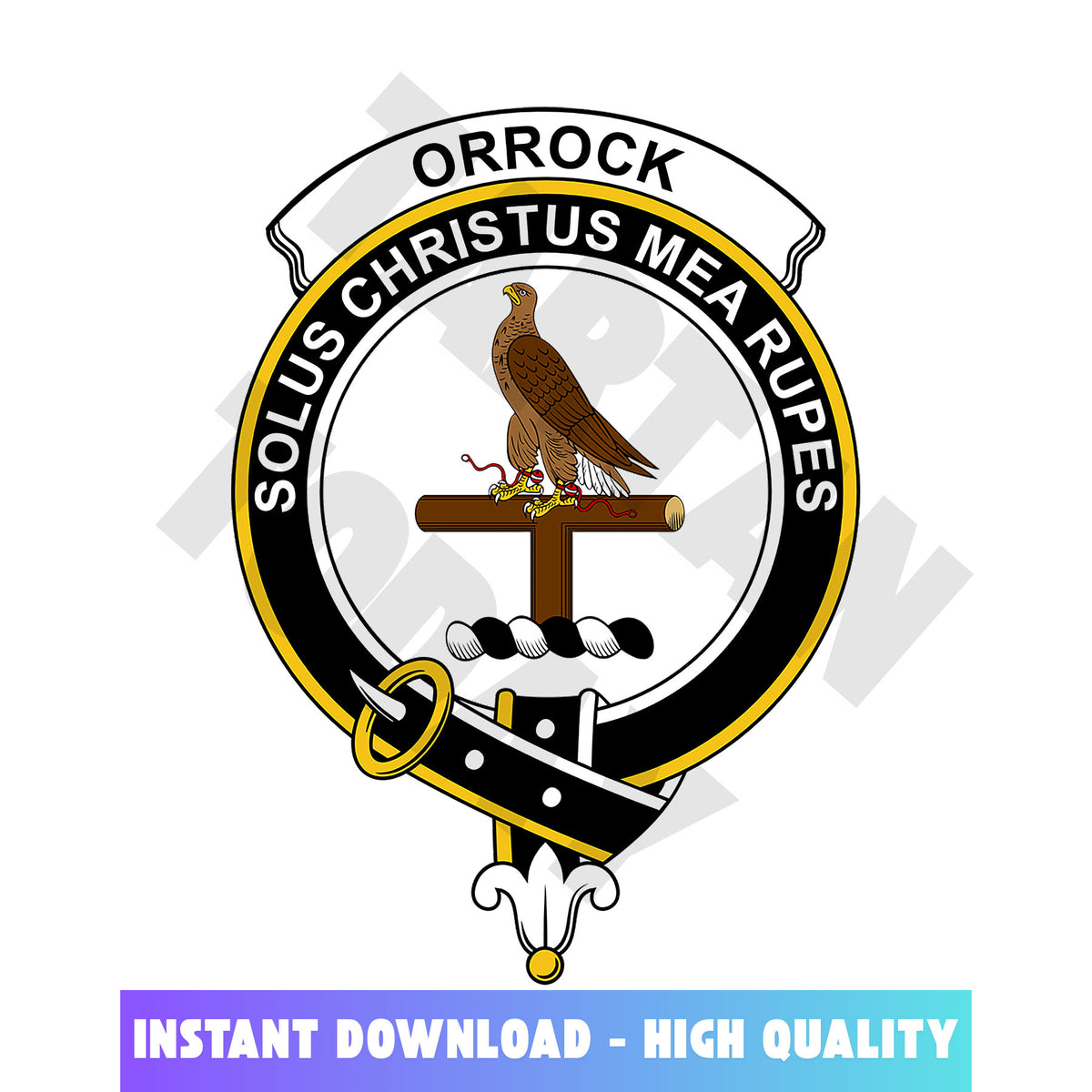 Clan Orrock Tartan Crest, Badges, Heraldry, Clans, Family Scotland PNG, Digital ClipArt High Quality TZ90 Orrock Tartan Tartan Today