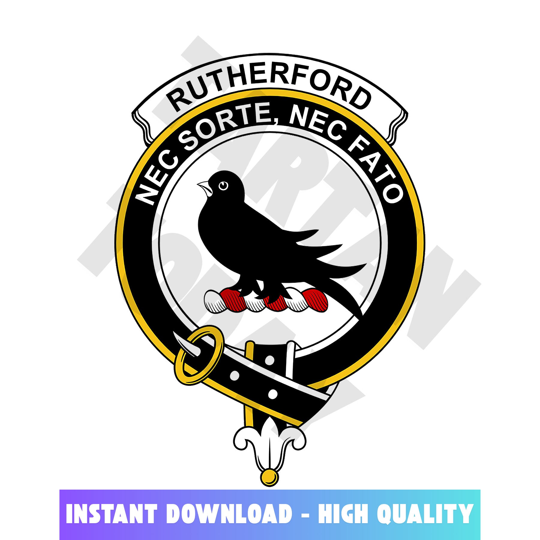 Clan Rutherford Tartan Crest, Badges, Heraldry, Clans, Family Scotland PNG, Digital ClipArt High Quality VV86 Rutherford Tartan Tartan Today