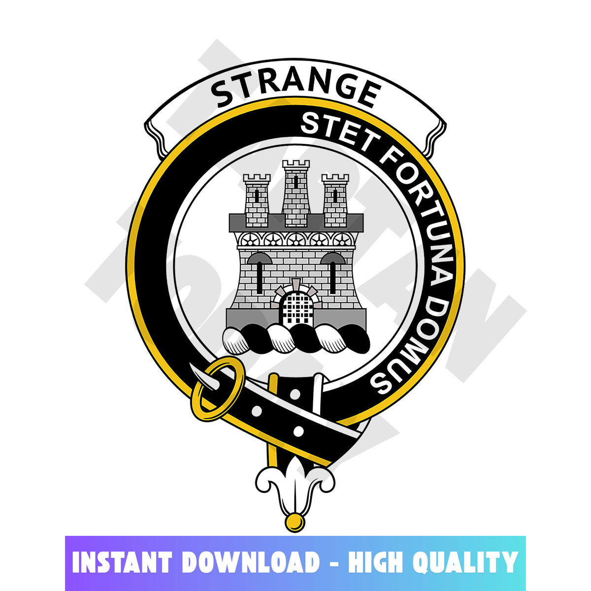 Clan Strange (or Strang) Tartan Crest, Badges, Heraldry, Clans, Family Scotland PNG, Digital ClipArt High Quality OI40 Strange (or Strang) Tartan Tartan Today