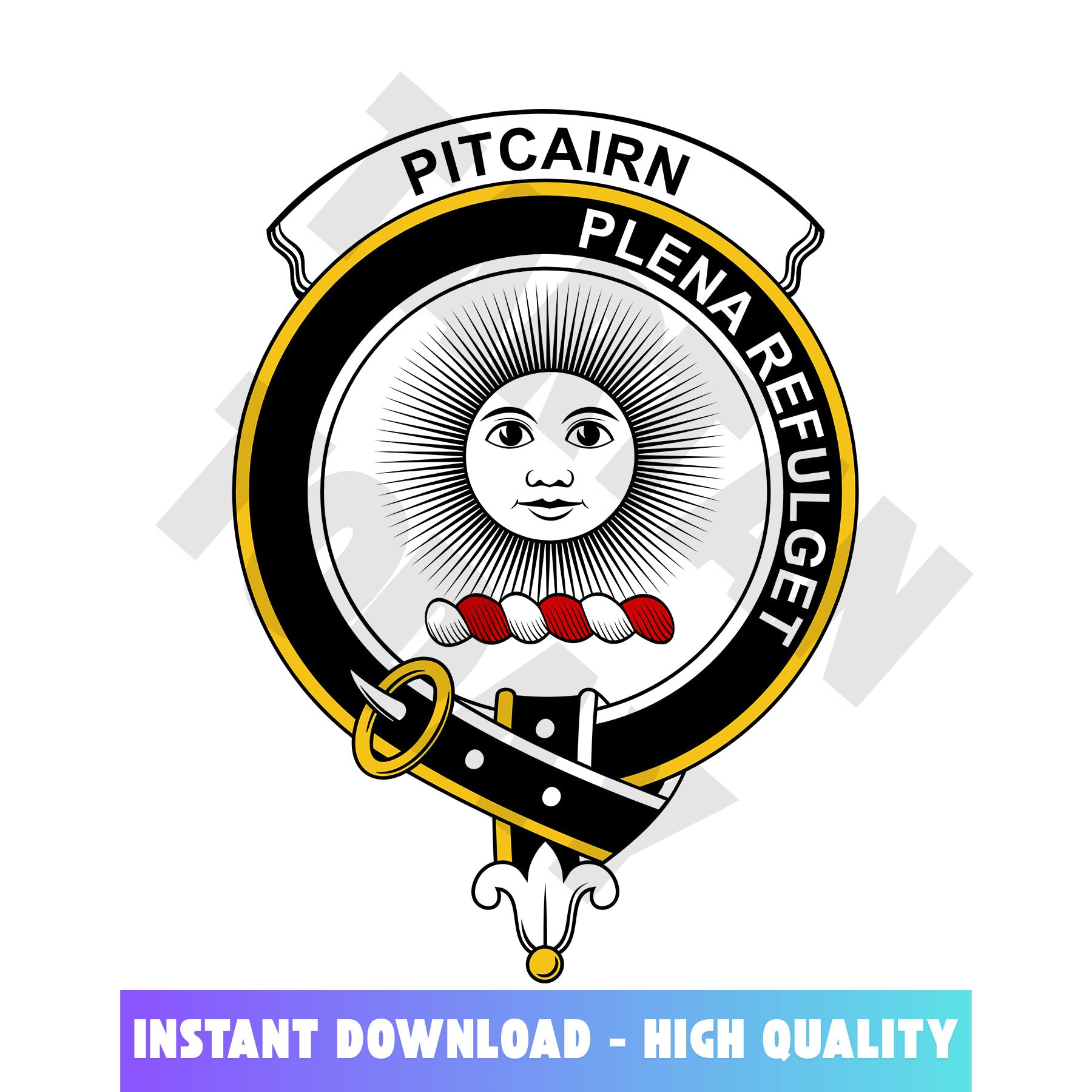 Clan Pitcairn Tartan Crest, Badges, Heraldry, Clans, Family Scotland PNG, Digital ClipArt High Quality AE91 Pitcairn Tartan Tartan Today