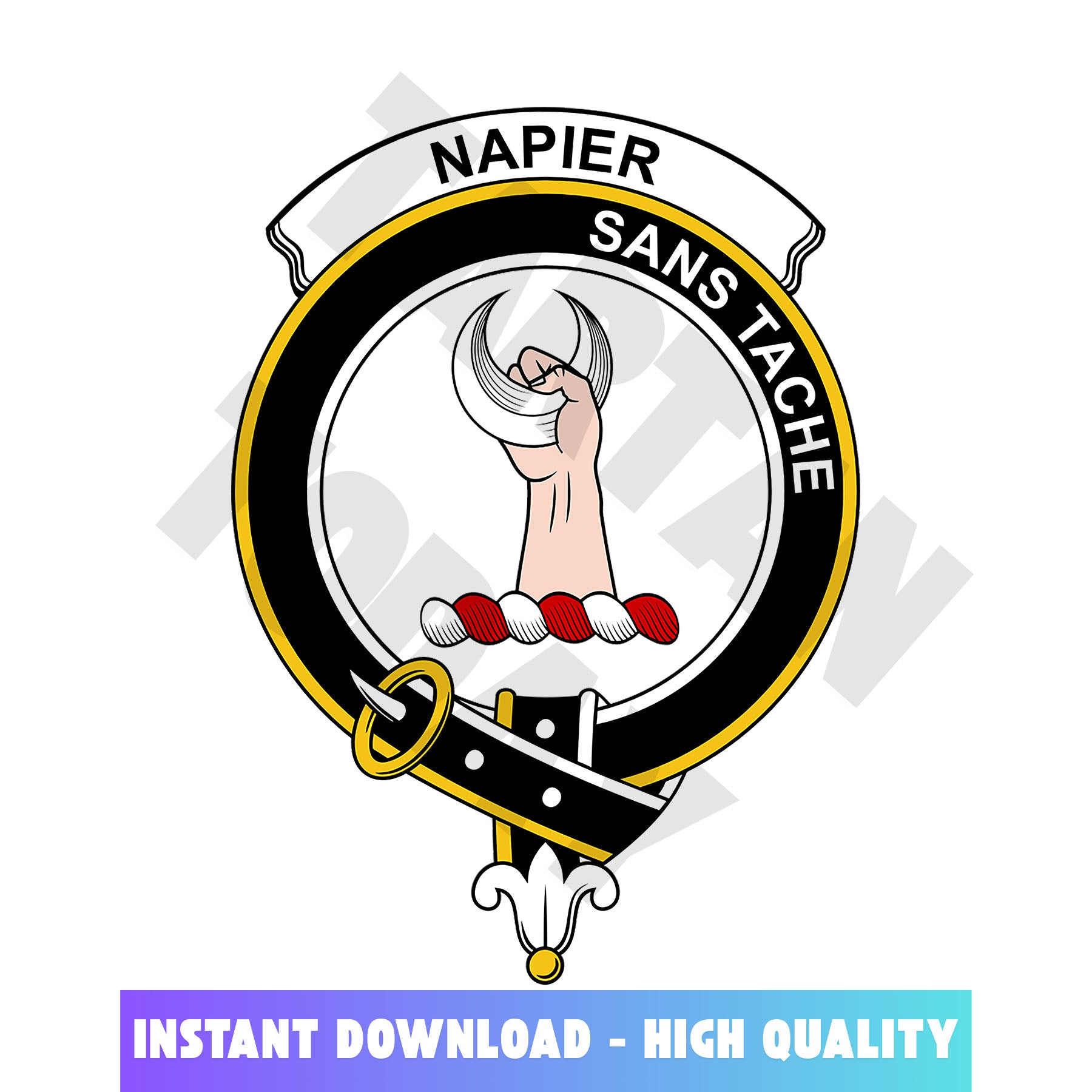 Clan Napier Tartan Crest, Badges, Heraldry, Clans, Family Scotland PNG, Digital ClipArt High Quality ZB67 Napier Tartan Tartan Today