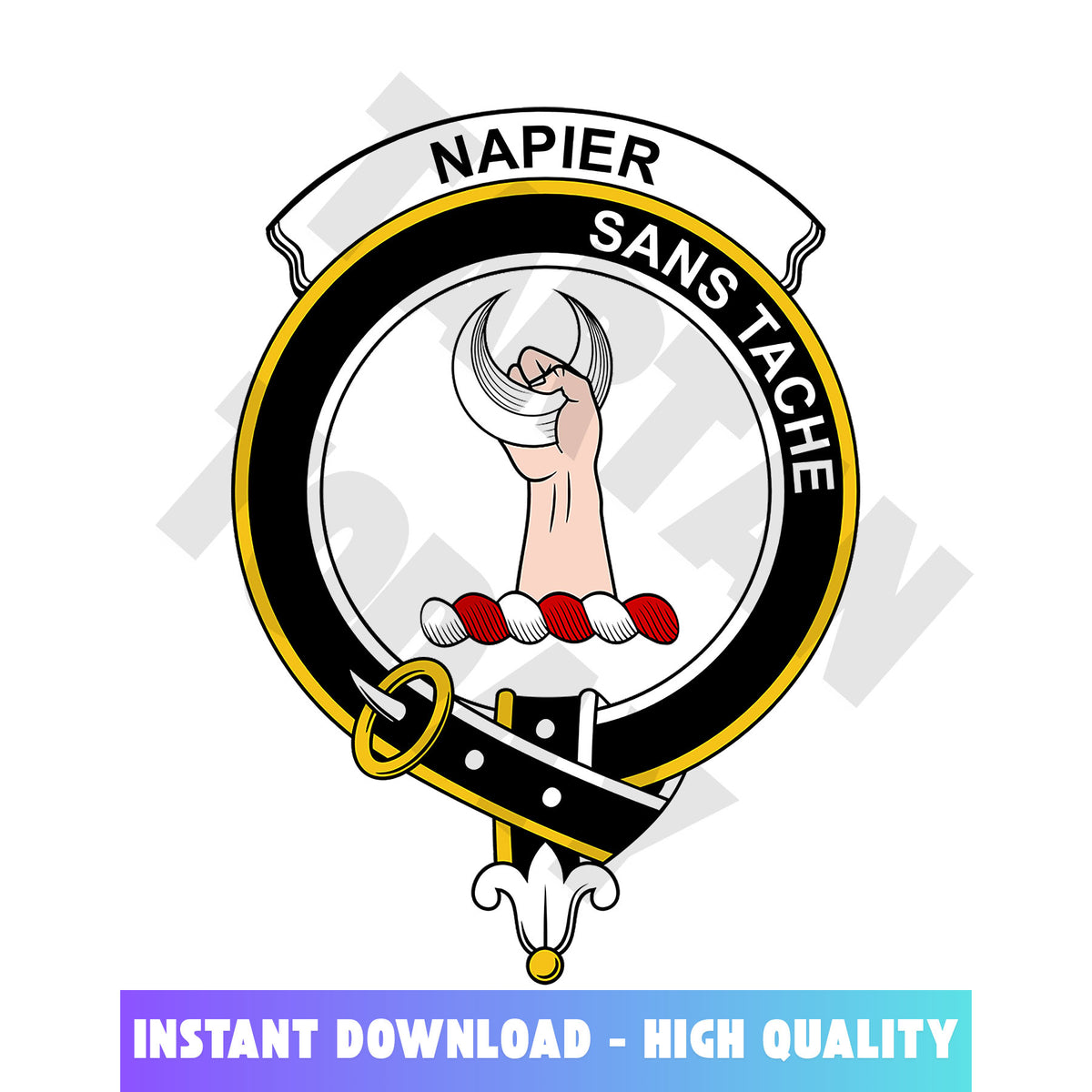 Clan Napier Tartan Crest, Badges, Heraldry, Clans, Family Scotland PNG, Digital ClipArt High Quality ZB67 Napier Tartan Tartan Today