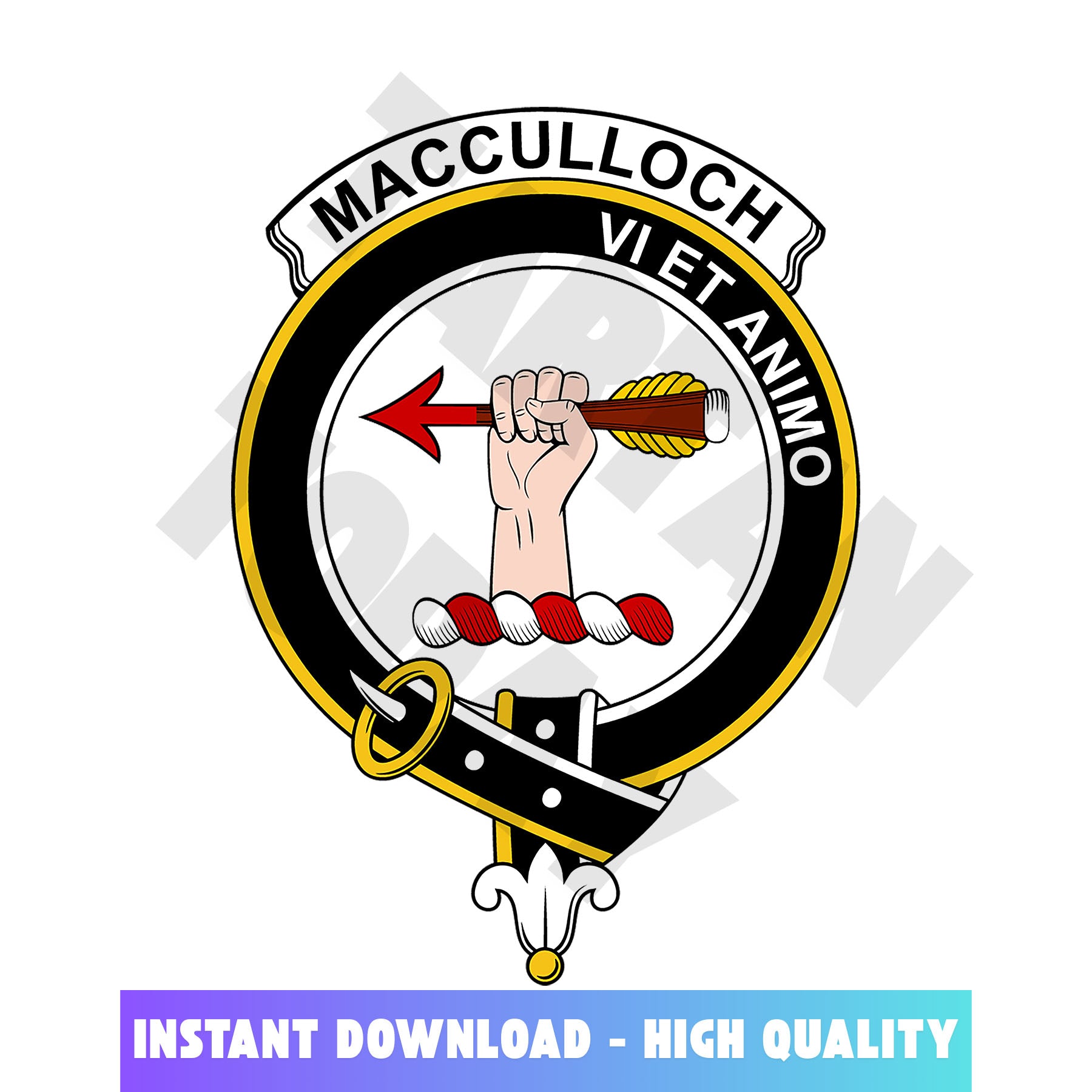 Clan MacCulloch (McCulloch) Tartan Crest, Badges, Heraldry, Clans, Family Scotland PNG, Digital ClipArt High Quality BI53 MacCulloch (McCulloch) Tartan Tartan Today