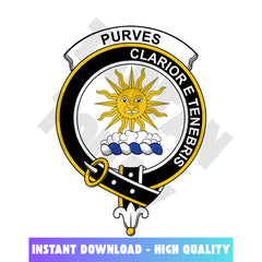 Clan Purves Tartan Crest, Badges, Heraldry, Clans, Family Scotland PNG, Digital ClipArt High Quality AN85 Purves Tartan Tartan Today