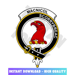 Clan MacNicol (of Scorrybreac) Tartan Crest, Badges, Heraldry, Clans, Family Scotland PNG, Digital ClipArt High Quality KV25 MacNicol (of Scorrybreac) Tartan Tartan Today